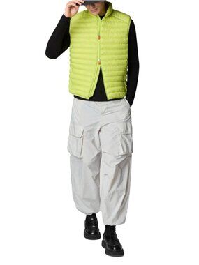 NWT Save the Duck Men's Puffer Vest mod. Adam Size XL High Vis Neon Yellow